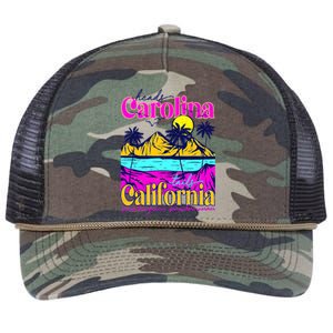 Heads Carolina Tail California Western Summer Beach Paradise Retro Rope Trucker Hat Cap