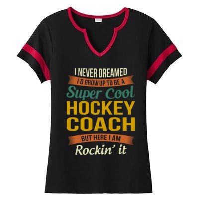 Hockey Coach Thank You Funny Gift Funny Appreciation Gift Ladies Halftime Notch Neck Tee