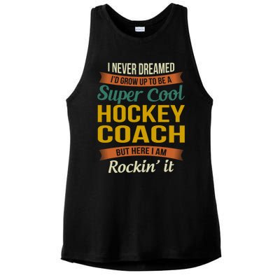 Hockey Coach Thank You Funny Gift Funny Appreciation Gift Ladies PosiCharge Tri-Blend Wicking Tank