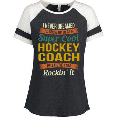 Hockey Coach Thank You Funny Gift Funny Appreciation Gift Enza Ladies Jersey Colorblock Tee