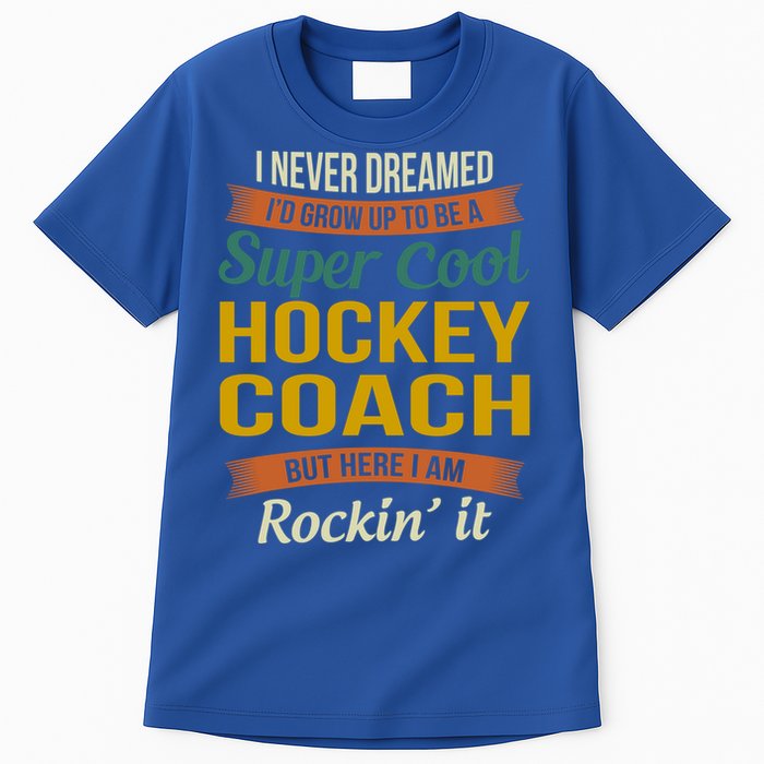 Hockey Coach Thank You Funny Gift Funny Appreciation Gift Tall T-Shirt