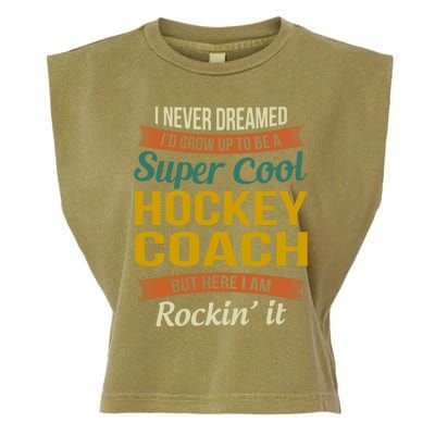 Hockey Coach Thank You Funny Gift Funny Appreciation Gift Garment-Dyed Women's Muscle Tee