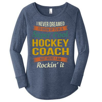 Hockey Coach Thank You Funny Gift Funny Appreciation Gift Women's Perfect Tri Tunic Long Sleeve Shirt