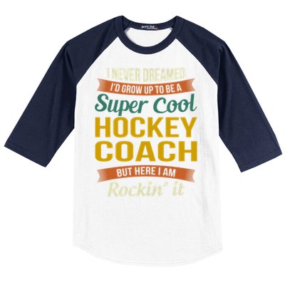 Hockey Coach Thank You Funny Gift Funny Appreciation Gift Baseball Sleeve Shirt