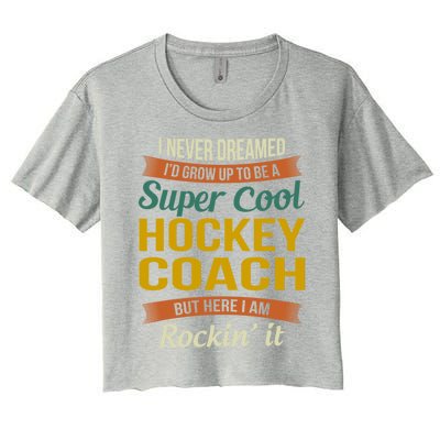 Hockey Coach Thank You Funny Gift Funny Appreciation Gift Women's Crop Top Tee