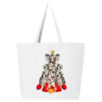 Husky Christmas Tree Snowflakes Christmas Tree Husky Gift 25L Jumbo Tote