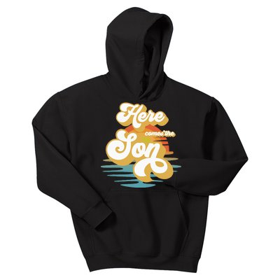 Here Comes The Son Baby Shower Family Matching Kids Hoodie