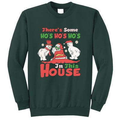 Theres Some Hos In This House Funny Santa, Funny Christmas,Christmas Gift, Christmas In July Sweatshirt