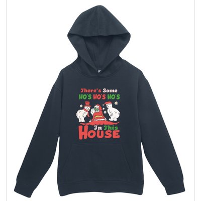 Theres Some Hos In This House Funny Santa, Funny Christmas,Christmas Gift, Christmas In July Urban Pullover Hoodie