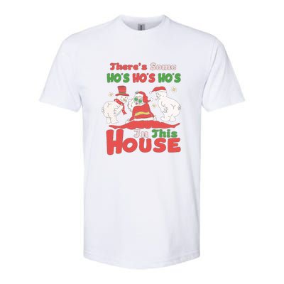 Theres Some Hos In This House Funny Santa, Funny Christmas,Christmas Gift, Christmas In July Softstyle® CVC T-Shirt