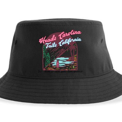 Heads Carolina Tail California Western Summer Beach Paradise Sustainable Bucket Hat