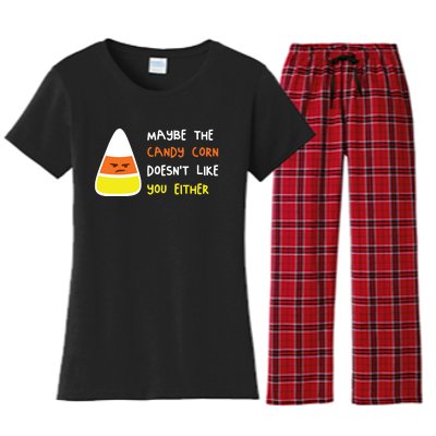 Halloween Costume Team Candy Corn Women's Flannel Pajama Set