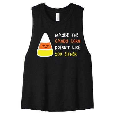 Halloween Costume Team Candy Corn Women's Racerback Cropped Tank