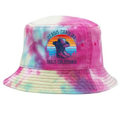 Heads Carolina Tail California Country Music Cowgirl Western Tie-Dyed Bucket Hat