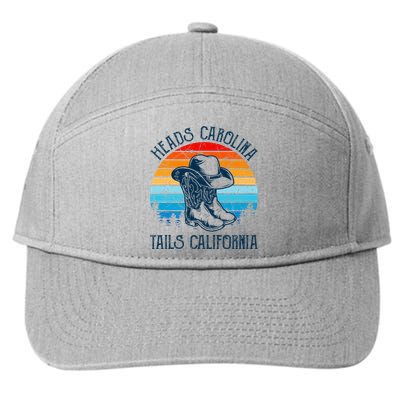 Heads Carolina Tail California Country Music Cowgirl Western 7-Panel Snapback Hat