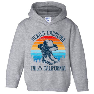 Heads Carolina Tail California Country Music Cowgirl Western Toddler Hoodie