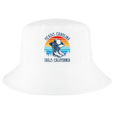 Heads Carolina Tail California Country Music Cowgirl Western Cool Comfort Performance Bucket Hat