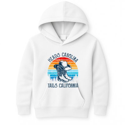 Heads Carolina Tail California Country Music Cowgirl Western Kids Hoodie