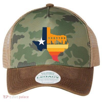 Houston City Texas Map Patriotic Texan Legacy Tie Dye Trucker Hat