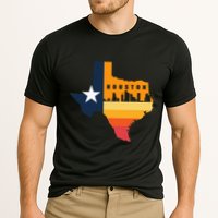 Houston City Texas Map Patriotic Texan Cooling Performance Crew T-Shirt