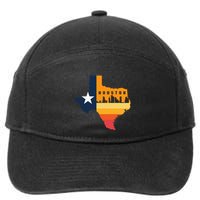 Houston City Texas Map Patriotic Texan 7-Panel Snapback Hat
