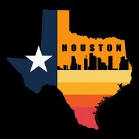 Houston City Texas Map Patriotic Texan 7-Panel Snapback Hat