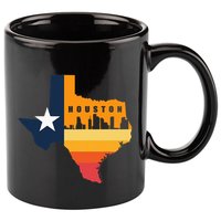 Houston City Texas Map Patriotic Texan 11oz C Handle Ceramic Mug