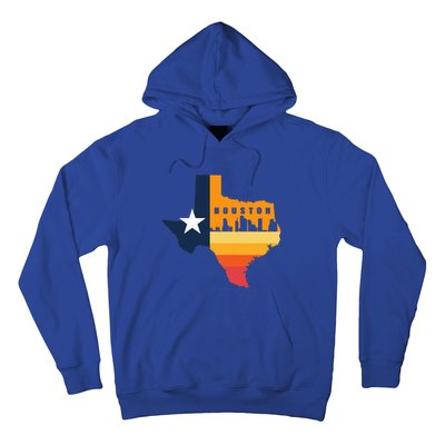 Houston City Texas Map Patriotic Texan Hoodie