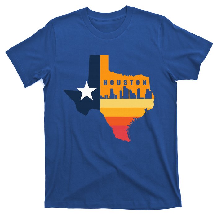 Houston City Texas Map Patriotic Texan T-Shirt