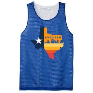 Houston City Texas Map Patriotic Texan Mesh Reversible Basketball Jersey Tank