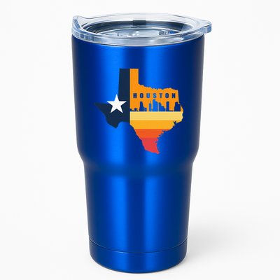 Houston City Texas Map Patriotic Texan Tumbler
