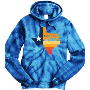 Houston City Texas Map Patriotic Texan Tie Dye Hoodie