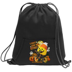 Halloween Costume Team Candy Corn I DonT Like You Either Sweatshirt Cinch Pack Bag