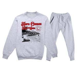 Here Comes The Sun Summer Premium Crewneck Sweatsuit Set