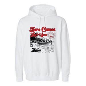 Here Comes The Sun Summer Garment-Dyed Fleece Hoodie