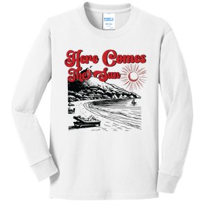 Here Comes The Sun Summer Kids Long Sleeve Shirt