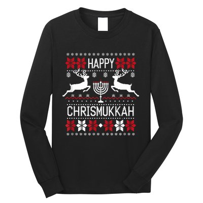 Happy Chrismukkah This Is My Christmas Hanukkah Funny Cool Long Sleeve Shirt