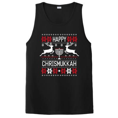 Happy Chrismukkah This Is My Christmas Hanukkah Funny Cool PosiCharge Competitor Tank