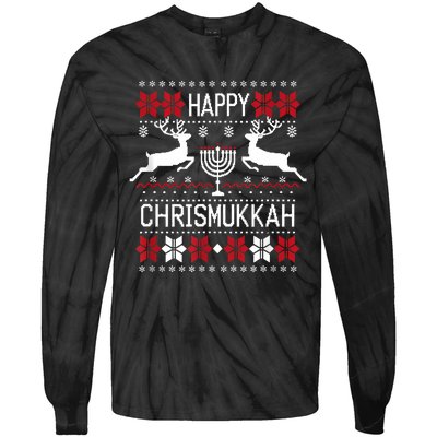 Happy Chrismukkah This Is My Christmas Hanukkah Funny Cool Tie-Dye Long Sleeve Shirt