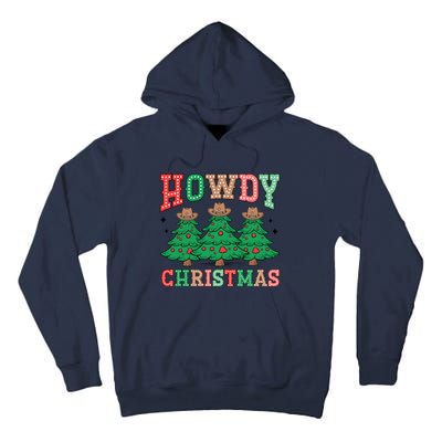 Howdy Christmas Tree Western Tumbler Merry And Bright Christmas Cowboy Tall Hoodie