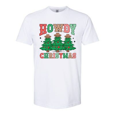 Howdy Christmas Tree Western Tumbler Merry And Bright Christmas Cowboy Softstyle CVC T-Shirt