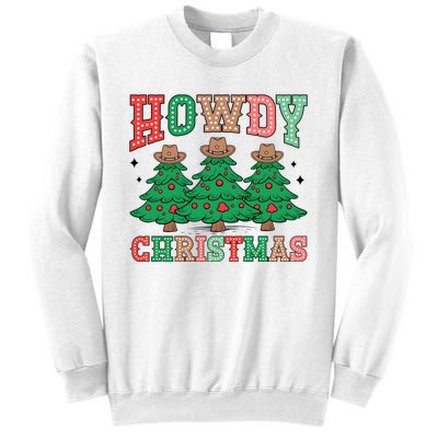 Howdy Christmas Tree Western Tumbler Merry And Bright Christmas Cowboy Sweatshirt