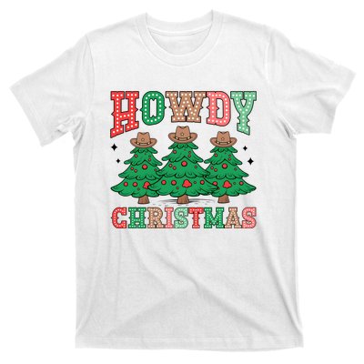 Howdy Christmas Tree Western Tumbler Merry And Bright Christmas Cowboy T-Shirt