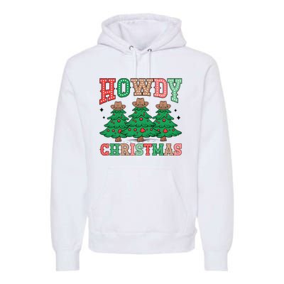 Howdy Christmas Tree Western Tumbler Merry And Bright Christmas Cowboy Premium Hoodie