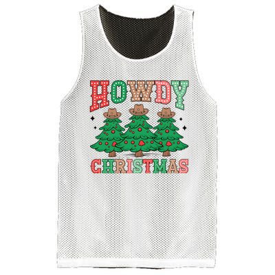 Howdy Christmas Tree Western Tumbler Merry And Bright Christmas Cowboy Mesh Reversible Basketball Jersey Tank