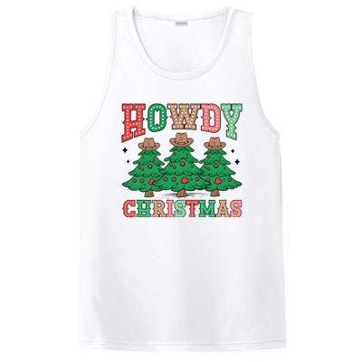 Howdy Christmas Tree Western Tumbler Merry And Bright Christmas Cowboy PosiCharge Competitor Tank