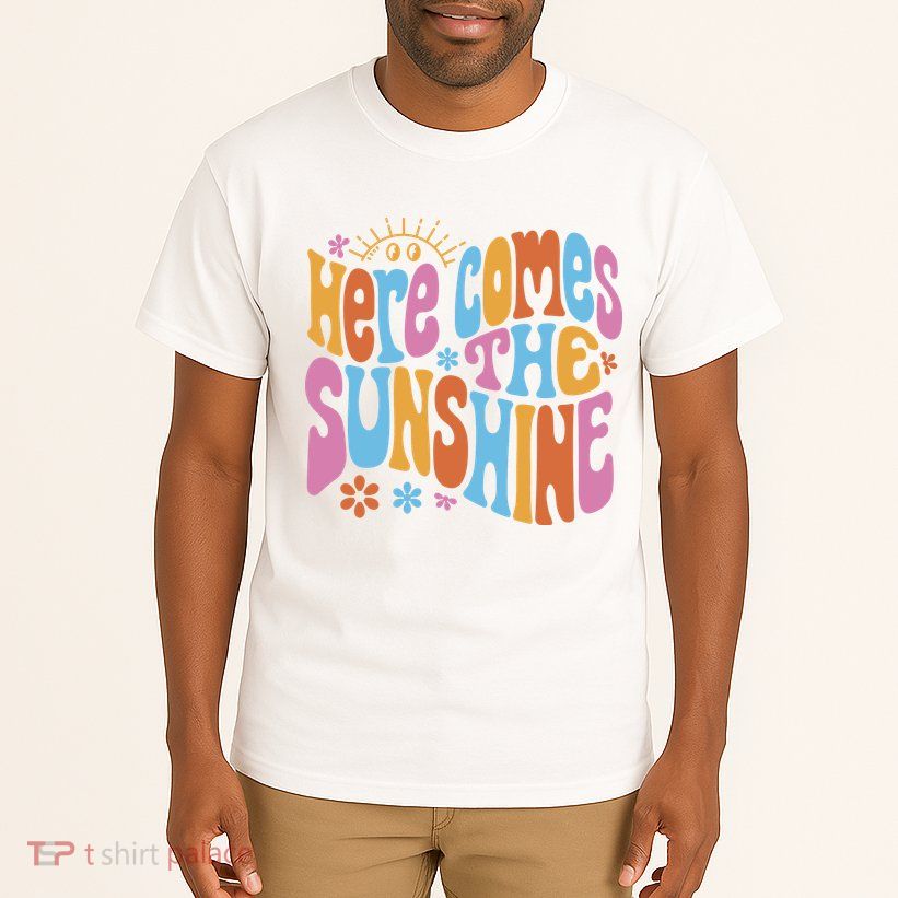 Here Comes The Sunshine Colorful Retro Tall T-Shirt