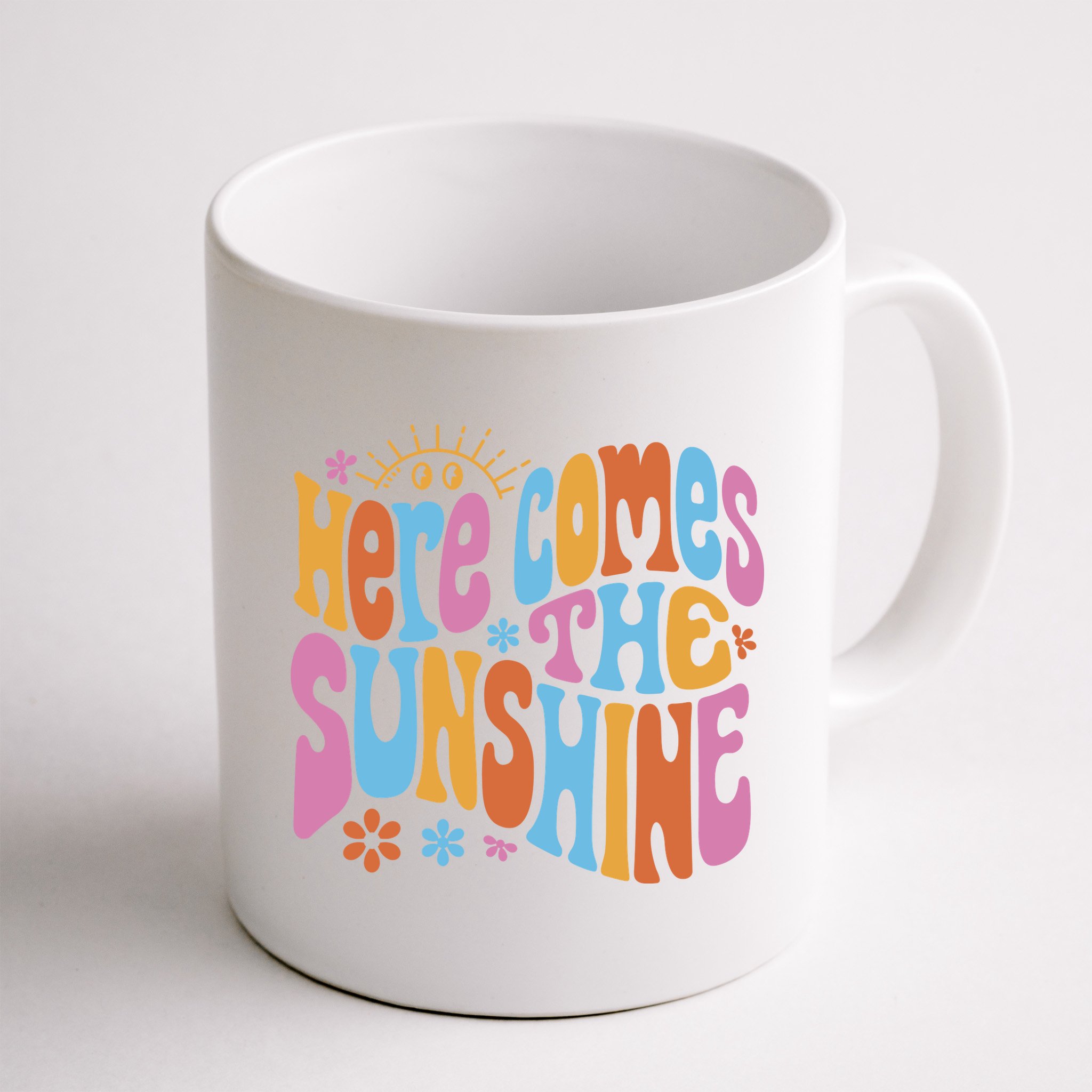Here Comes The Sunshine Colorful Retro Mug