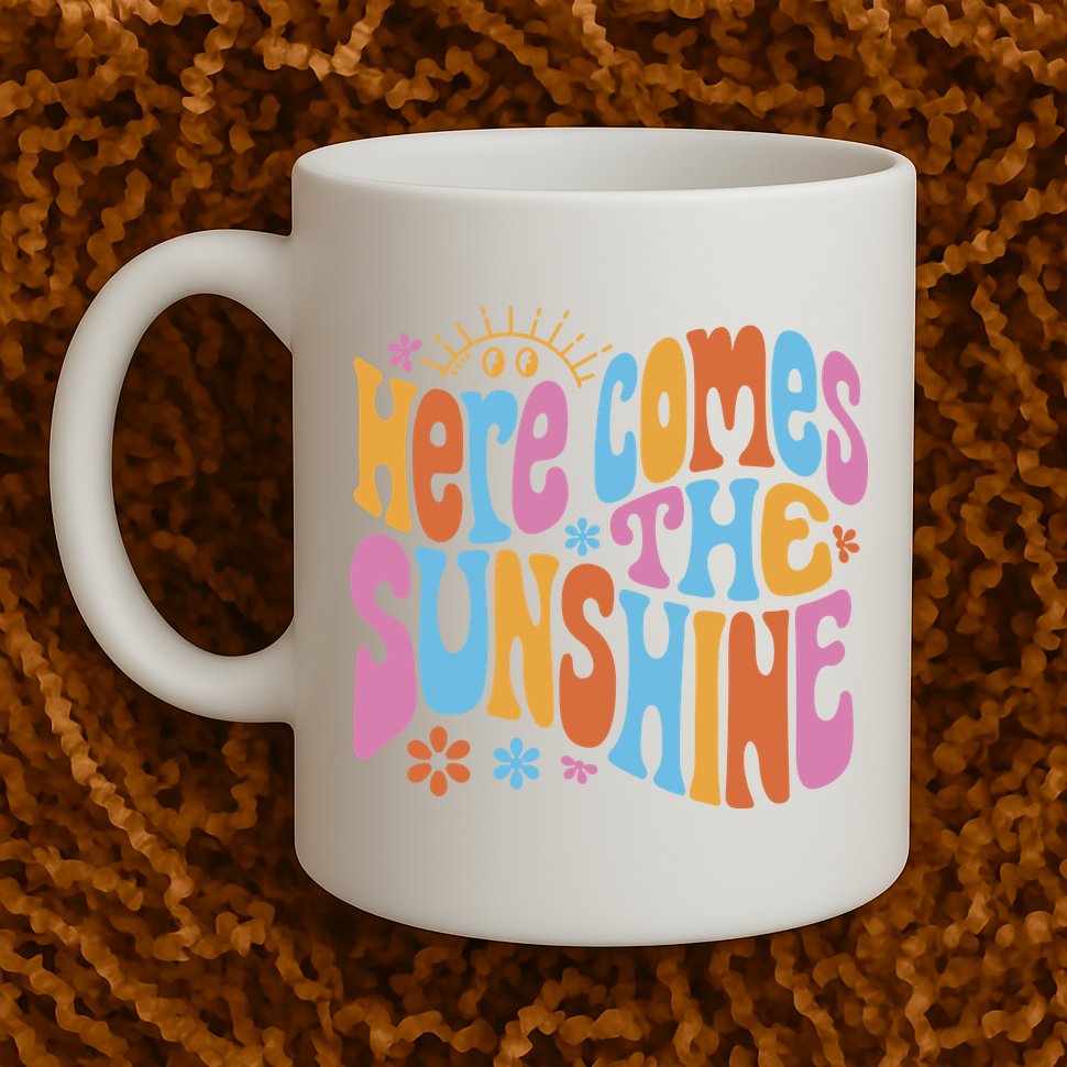Here Comes The Sunshine Colorful Retro Mug