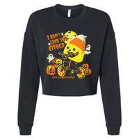 Halloween Costume Team Candy Corn I DonT Like You Either Cropped Pullover Crew